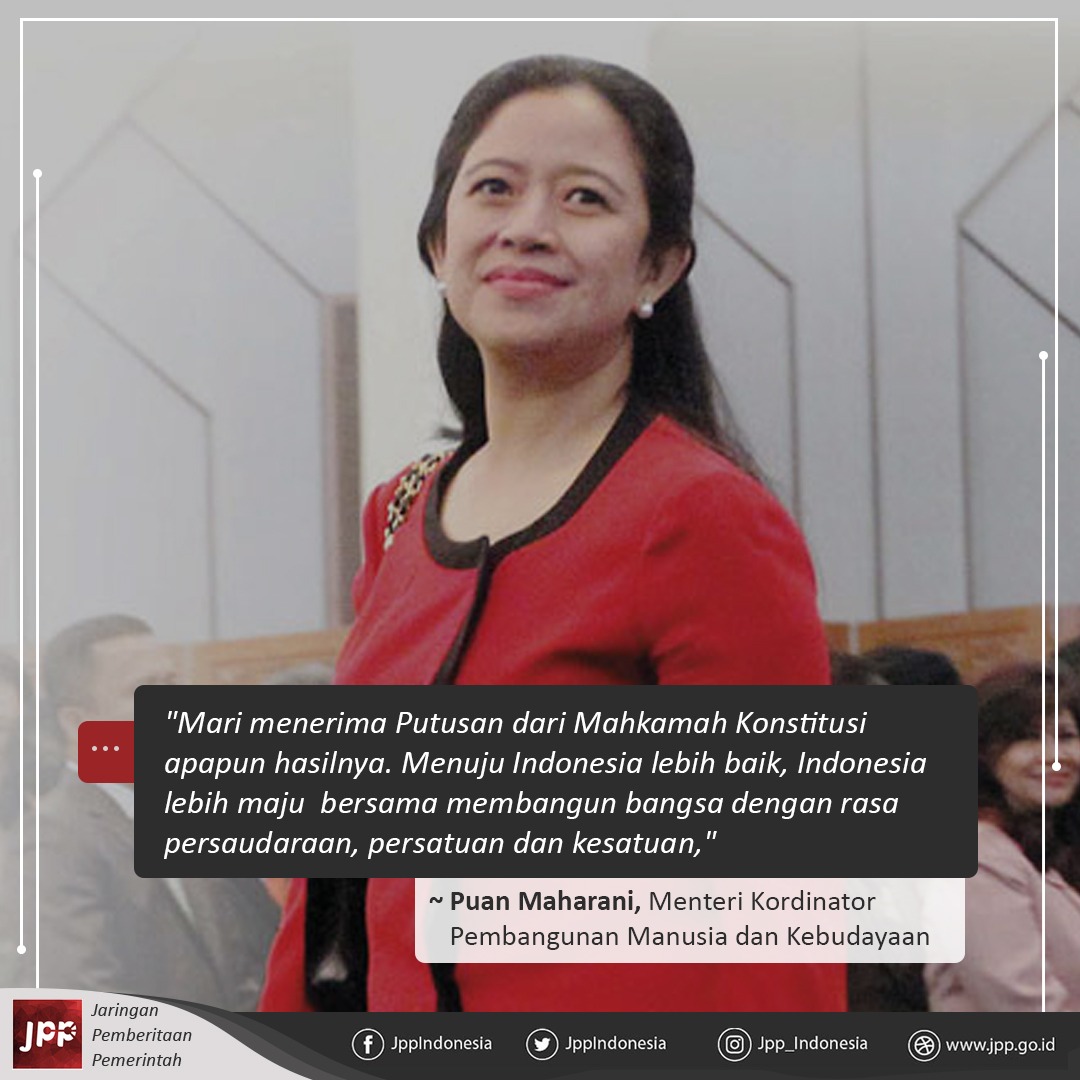 Quotes Puan Maharani, Menteri Koordinator Pembangunan Manusia dan Kebudayaan - 20190626